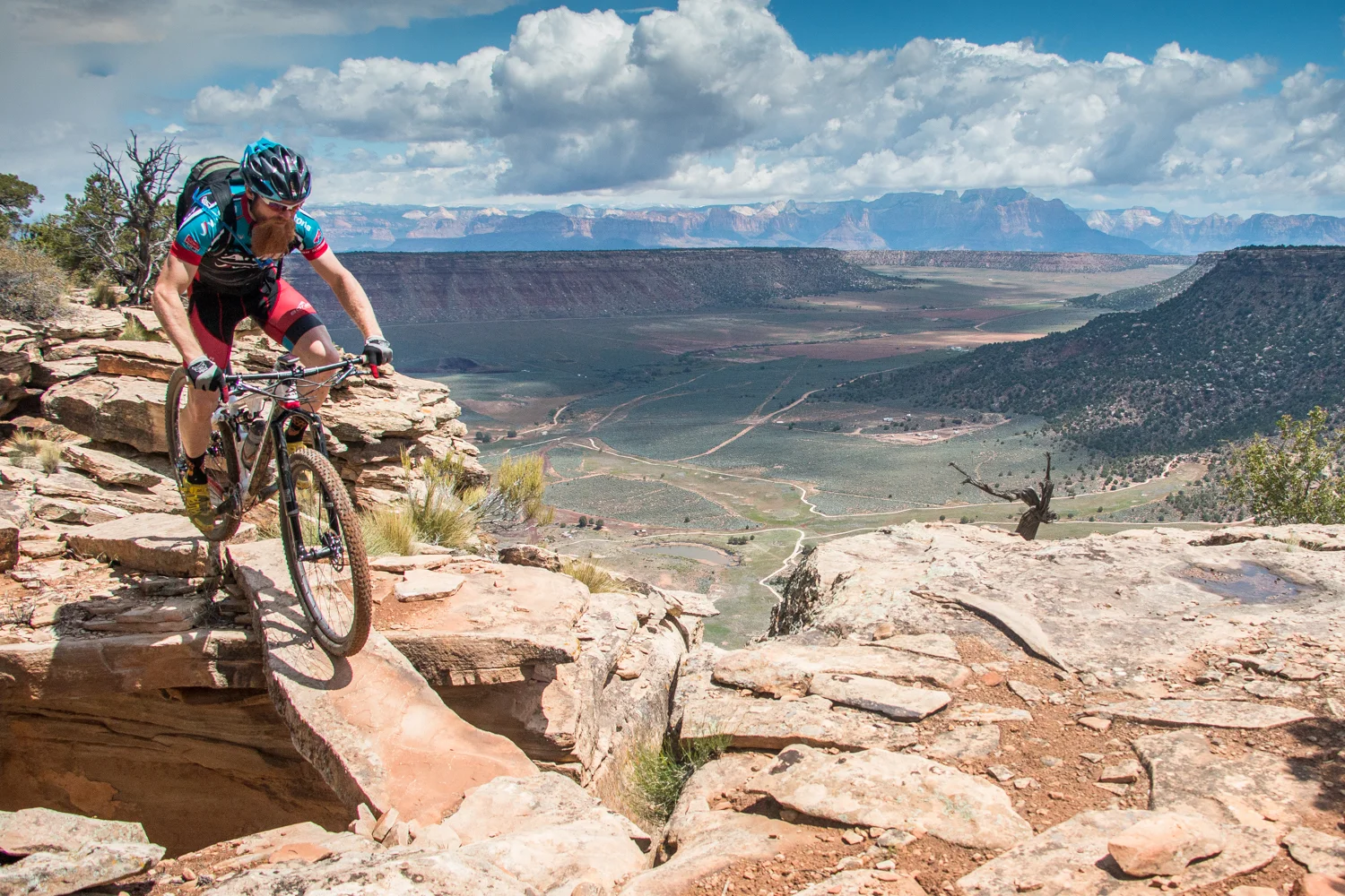 Mountain biking on red rock trails near Divario in St. George, Utah — the outdoor recreation lifestyle that defines this community