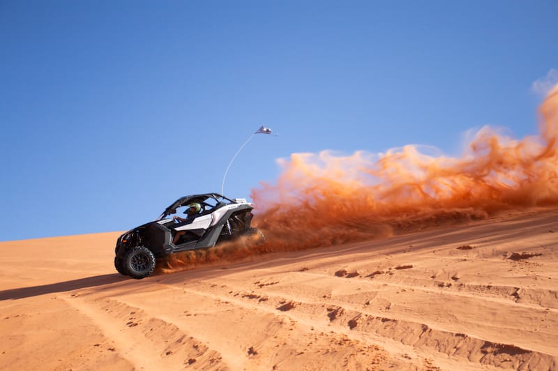 Sand dunes at Sand Hollow State Park — off-road recreation minutes from Sand Hollow Resort vacation rentals in Hurricane, Utah